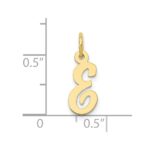 10k Small Script Initial E Charm - Image 3