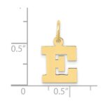 10k Small Block Initial E Charm - Image 3