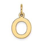 10k Small Block Initial O Charm - Image 4