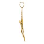 10k INRI Fleur De Lis Crucifix Pendant - Image 2