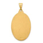 18k Polished and Satin Large Solid St. Christopher Medal Oval Pendant - Image 4