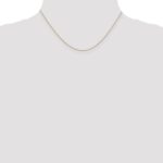 14K Carded .5mm Box Link with Spring Ring Clasp Chain - Image 4