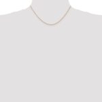 14K Rose Gold Carded .7mm Cable Rope with Spring Ring Clasp Chain - Image 4