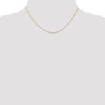 14K Carded .5mm Curb with Spring Ring Clasp Chain - Image 4