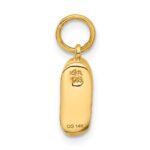 14k  3-D Single Baby Shoe Charm - Image 3