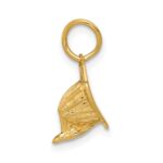 14k  3-D Firemans Helmet Charm - Image 2