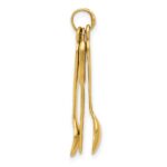 14K 3-D Knife, Fork and Spoon Charm - Image 2