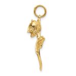 14k Red CZ Rose Charm - Image 2