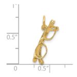 14k 3-D Glasses with Moveable Sides Charm - Image 5