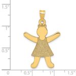 14k Laser Cut Girl Charm - Image 4