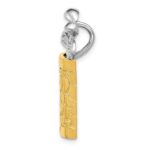 14k Two-tone Golf Bag with Clubs Pendant - Image 2