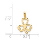 14k Heart Clover Charm - Image 4