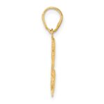 14k Polished Etched Number 34 Pendant - Image 2