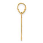 14k Polished Etched Number 41 Pendant - Image 2