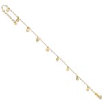 14k Hollow Dangle Circles Plus Extender - Total Anklet - Image 7