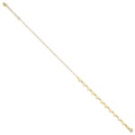 14K Hearts and Oval Links Plus Extender - Total Anklet - Image 2