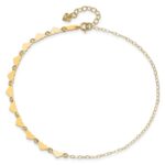 14K Hearts and Oval Links Plus Extender - Total Anklet - Image 4