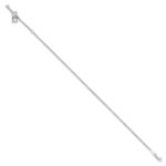 14k White Gold Cable Chain with Puffed Heart and Key Dangle Plus Extender - Total Anklet - Image 2