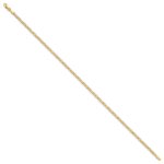 14k Polished and Satin Rose-plated X-and-Heart Anklet - Image 2