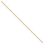 14k Polished Double-Sided Hearts Double Link Anklet - Image 2