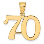 14k Polished Number 70 Pendant
