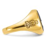 IBGoodman 14k Men's Polished and Grooved with Onyx Blue Lodge Master Masonic Ring - Image 7