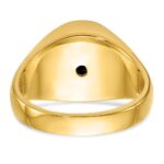 IBGoodman 10k Men's Polished and Grooved with Oval Onyx Blue Lodge Master Masonic Ring - Image 5