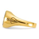 IBGoodman 14k Men's Polished and Grooved Blue Lodge Master Masonic Ring Mounting - Image 3