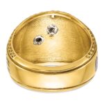 IBGoodman 14k Two-tone Men's Polished and Textured with Multi-color Enamel Masonic Shriner's Ring - Image 7