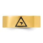 IBGoodman 14k Men's Polished with Black Enamel 14th Degree Grand Elect Masonic Ring - Image 4