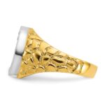 14k Two-tone IBGoodman Men's Horseshoe Diamond Ring Mounting - Image 5