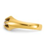 14k IBGoodman Men's 1/4 carat Diamond Complete Ring - Image 5