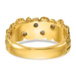 10k IBGoodman Men's Diamond Nugget Complete Ring - Image 5