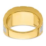 IBGoodman 14k Two Tone 1 3/8 carat Lab Grown Diamond VS/SI+ G+ Complete Polished Men's Ring - Image 5