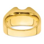 IBGoodman 14k Two-Tone 1 carat Lab Grown Diamond VS/SI+ G+ Complete Polished and Satin Men's Ring - Image 5