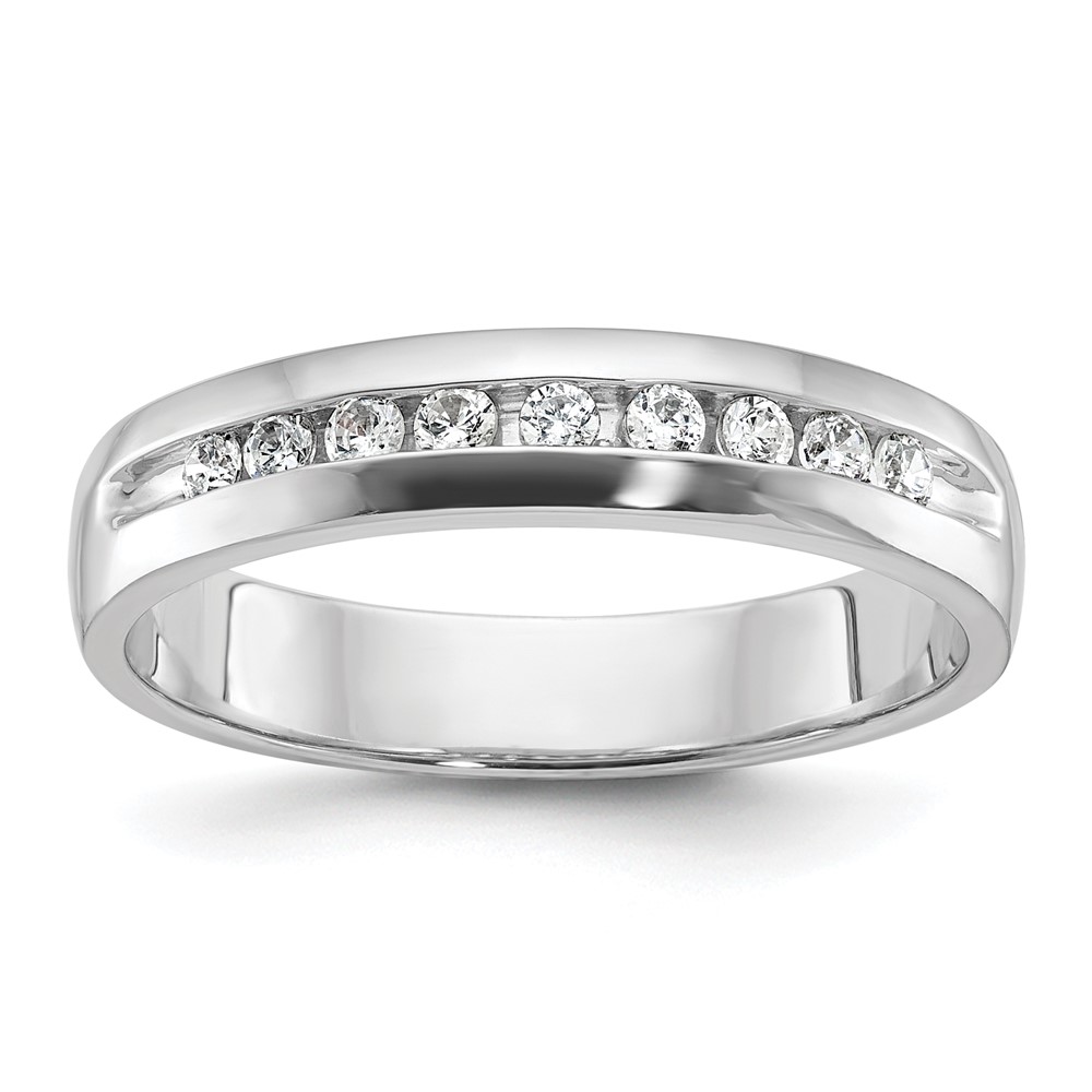 B32990-4WAA.jpg IBGoodman 14k White Gold 1/4 carat Lab Grown Diamond VS/SI+ G+ Nine Stone Complete Polished Men's Ring - Image 1