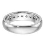 IBGoodman 14k White Gold 1/2 carat Lab Grown Diamond VS/SI+ G+ Nine Stone Complete Polished Men's Ring - Image 5