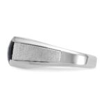 IBGoodman 14k White Gold Men's Polished and Satin Onyx and .02 Carat AA Quality Diamond Ring - Image 5
