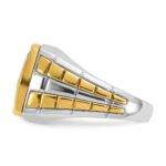 14k Two-tone IBGoodman Men's Onyx and 1/10 carat Diamond Complete Ring - Image 5