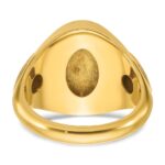 14k Two-tone IBGoodman Men's Blue Agate Complete Ring - Image 7
