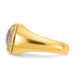 14k IBGoodman Men's Ruby Doublet Stone and 1/5 carat Diamond Complete Ring - Image 5