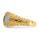 IBGoodman 14k 1/4 carat Lab Grown Diamond VS/SI+ G+ and Onyx Complete Nugget Men's Ring - Image 3
