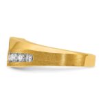 IBGoodman 14k Men's Polished and Satin 1 Carat AA Quality Diamond Ring - Image 3