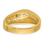 IBGoodman 14k Men's Polished and Satin 1 Carat AA Quality Diamond Ring - Image 5