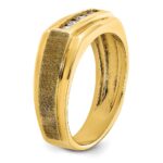 IBGoodman 14k Men's Polished and Satin 5-Stone 1/4 Carat AA Quality Diamond Ring - Image 8