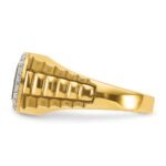 10k Two-tone IBGoodman Men's Onyx and Diamond Complete Ring - Image 5