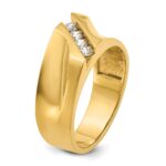 IBGoodman 14k Men's Polished 4-Stone 1/3 Carat AA Quality Diamond Ring - Image 8