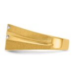 10k IBGoodman Men's Polished Satin and Grooved Ring Mounting - Image 5