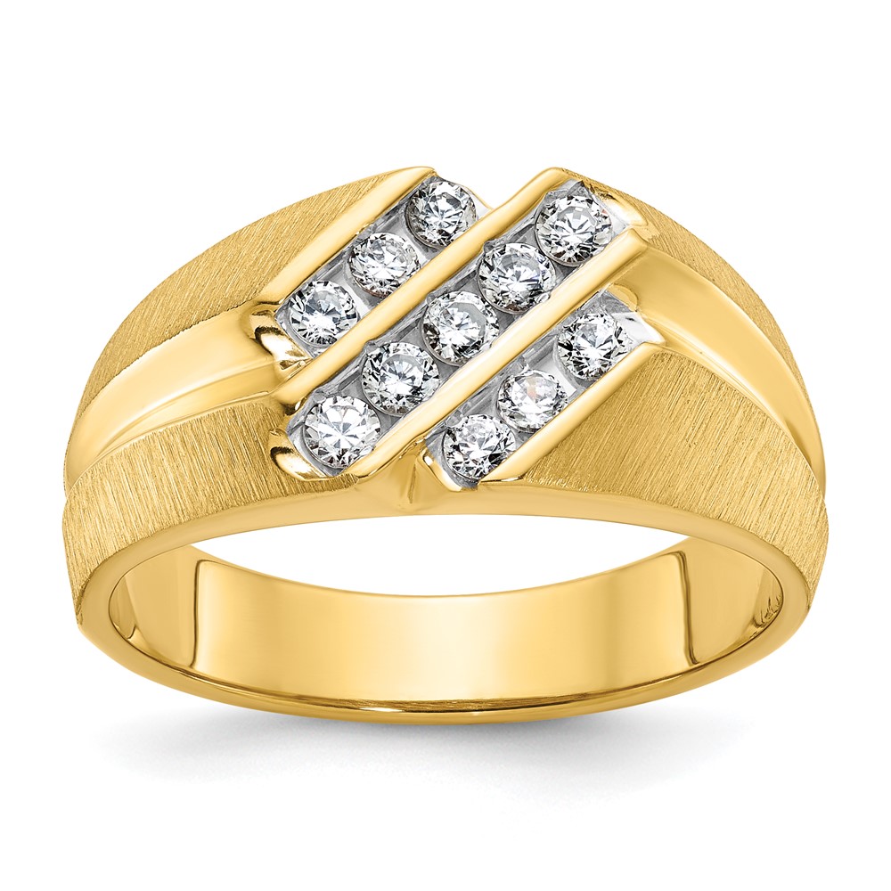 B56552-0YA.jpg 10k IBGoodman Men's Polished Satin and Grooved Ring Mounting - Image 1
