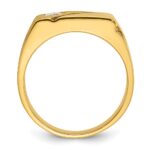 14k with Black Rhodium IBGoodman Men's Polished and Satin 1/4 carat Diamond Complete Ring - Image 2